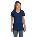Picture of Ladies' 4.5 oz., 100% Ringspun Cotton nano-T® V-Neck T-Shirt