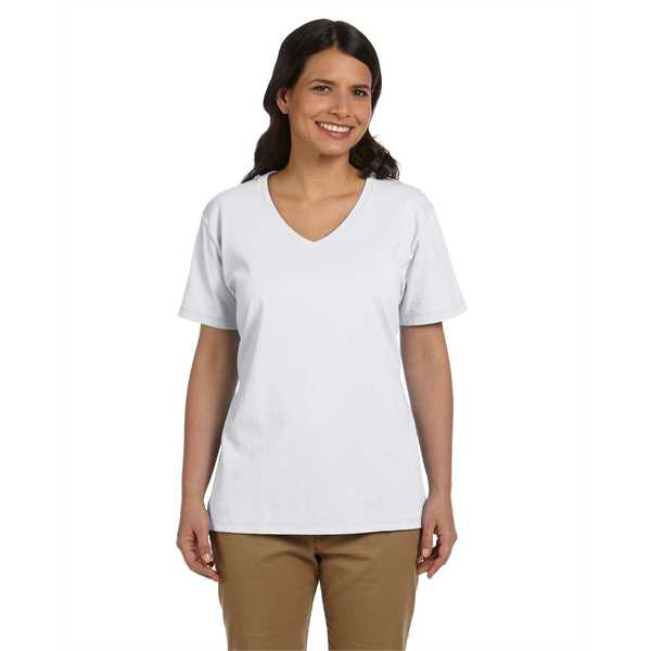 Picture of Ladies' 5.2 oz. Tagless® V-Neck T-Shirt