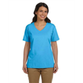 Picture of Ladies' 5.2 oz. Tagless® V-Neck T-Shirt