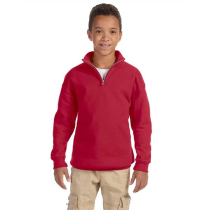 Picture of Youth 8 oz. NuBlend® Quarter-Zip Cadet Collar Sweatshirt