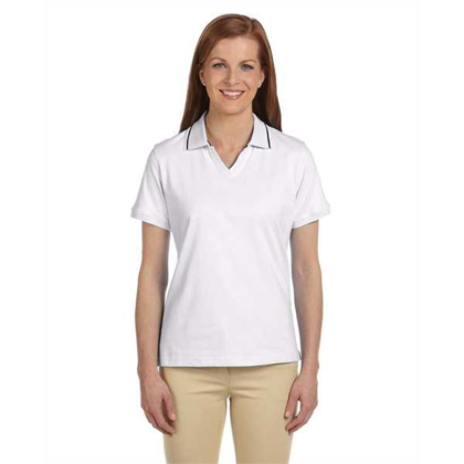Picture of Ladies' 5.9 oz. Cotton Jersey Short-Sleeve Polo with Tipping