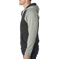 Picture of Adult Triblend Colorblock Full-Zip Fleece Hood