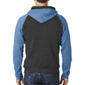 Picture of Adult Triblend Colorblock Full-Zip Fleece Hood