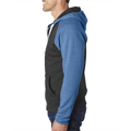 Picture of Adult Triblend Colorblock Full-Zip Fleece Hood