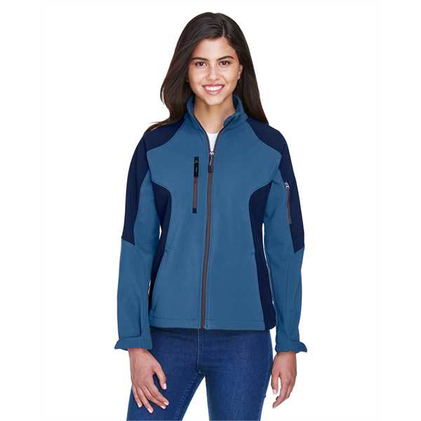 Picture of Ladies' Compass Colorblock Three-Layer Fleece Bonded Soft Shell Jacket