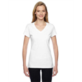 Picture of Ladies' 4.7 oz. Sofspun® Jersey Junior V-Neck T-Shirt