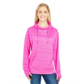 Picture of Ladies' Odyssey Striped Poly Fleece Lapover Hood