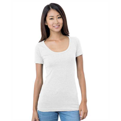 Picture of Junior's 4.2 oz., Fine Jersey Wide Scoop Neck T-Shirt
