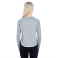 Picture of Ladies' Odyssey Striped Poly Fleece Hi-Lo Crew