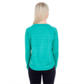 Picture of Ladies' Odyssey Striped Poly Fleece Hi-Lo Crew