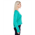 Picture of Ladies' Odyssey Striped Poly Fleece Hi-Lo Crew