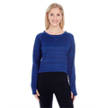 Picture of Ladies' Odyssey Striped Poly Fleece Hi-Lo Crew