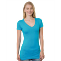 Picture of Junior's 4.2 oz., Fine Jersey V-Neck T-Shirt