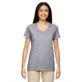 Picture of Ladies' Heavy Cotton™ 5.3 oz. V-Neck T-Shirt