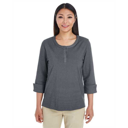 Picture of Ladies' Central Cotton Blend Mélange Knit Top