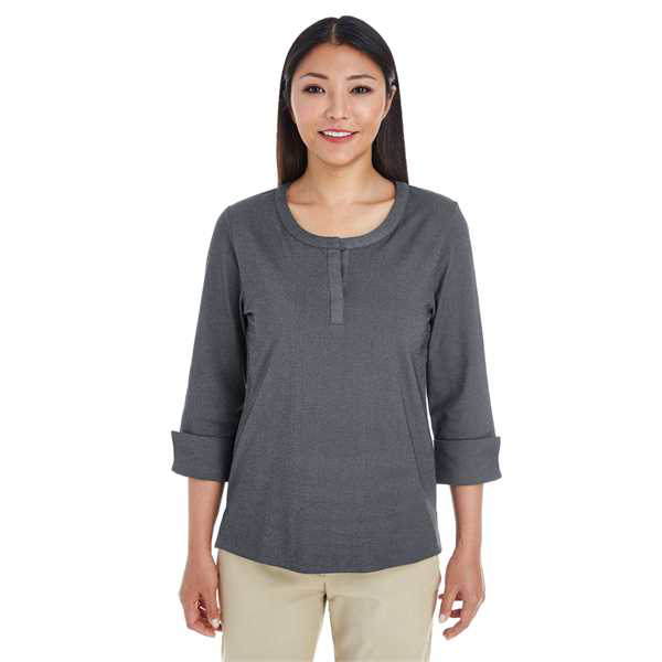 Picture of Ladies' Central Cotton Blend Mélange Knit Top