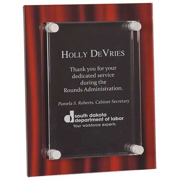 Picture of 8" x 10" Red Velvet Stand-Off Acrylic Plaque