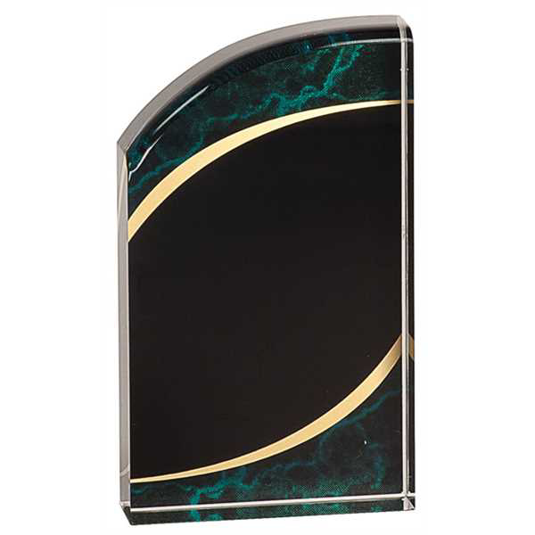 Picture of 3 1/2" x 6" Green Marble Rounded Acrylic