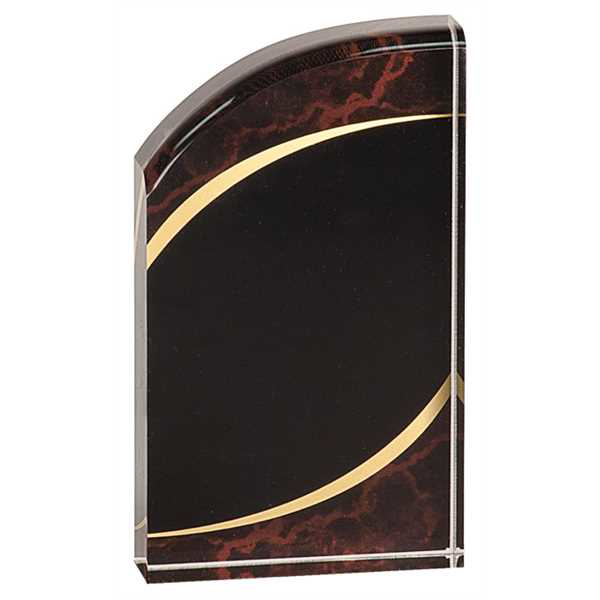 Picture of 3 1/2" x 6" Red Marble Rounded Acrylic