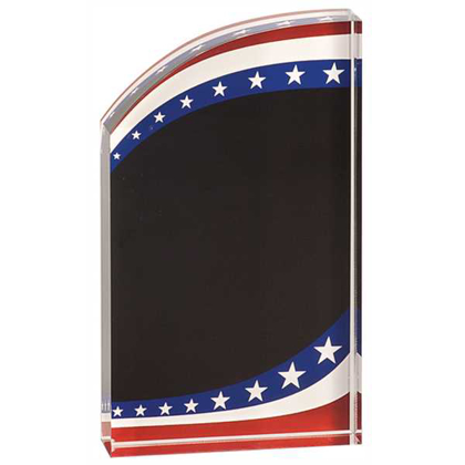 Picture of 3 1/2" x 6" Stars & Stripes Rounded Acrylic