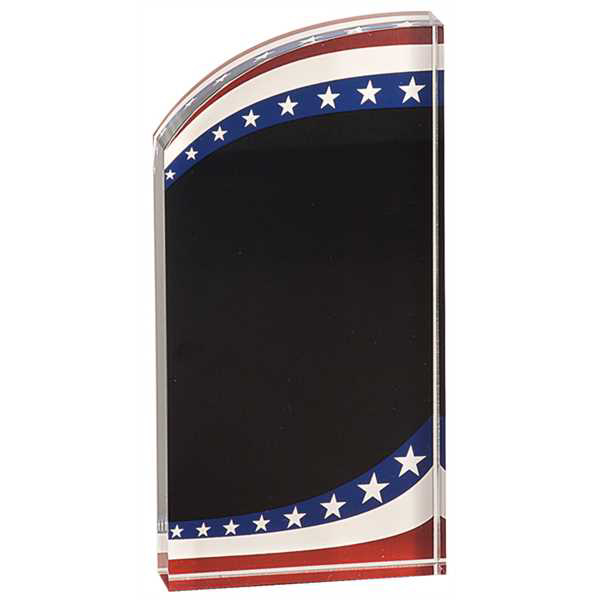 Picture of 3 1/2" x 7" Stars & Stripes Rounded Acrylic