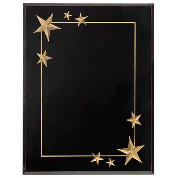 Picture of 7x9 Black Carved Star Acrylic Plaque