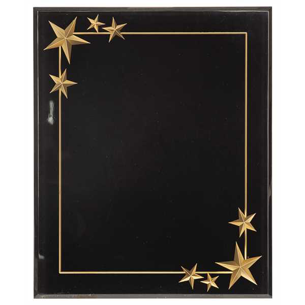 Picture of 9x11 Black Carved Star Acrylic Plaque