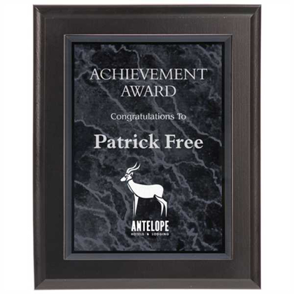 Picture of 9" x 12" Solid Black Finish Plaque