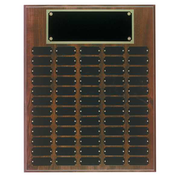Picture of 16" x 20" Cherry Finish Completed Perpetual Plaque with 60 Plates