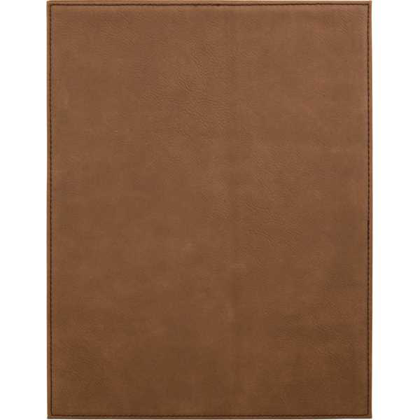 Picture of 9" x 12" Dark Brown Laserable Leatherette Plaque