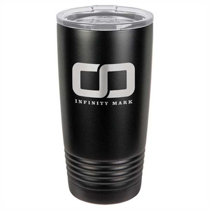 Picture of Polar Camel 20 oz. Black Ringneck Vacuum Insulated Tumbler w/Lid, no Silver Ring