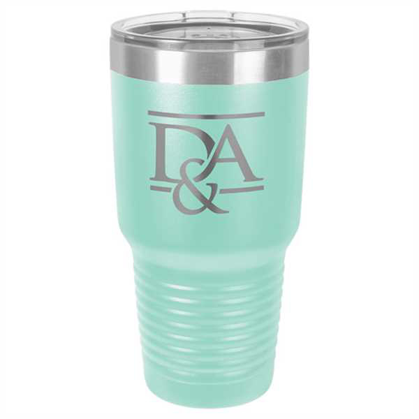 Picture of Polar Camel 30 oz. Teal Ringneck Vacuum Insulated Tumbler w/Clear Lid