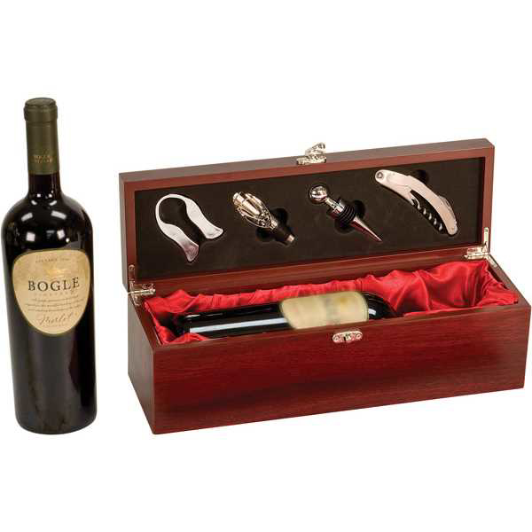 Picture of Rosewood Finish Single Wine Box with Tools