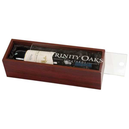 Picture of Rosewood Finish Wine Box with Clear Acrylic Lid