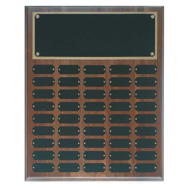 Picture of 45 Plate Genuine Walnut Completed Perpetual Plaque