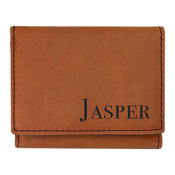 Picture of 3" x 4" Rawhide Laserable Leatherette Trifold Wallet