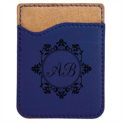 Picture of Blue Laserable Leatherette Phone Wallet