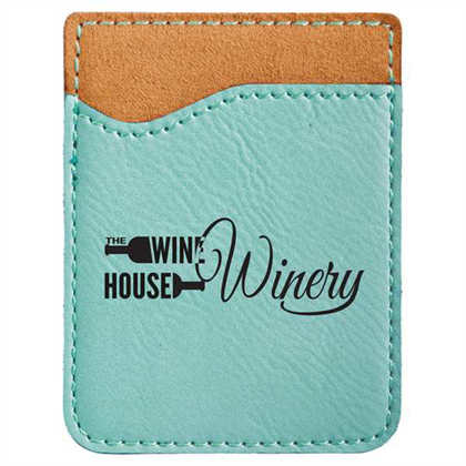 Picture of Teal Laserable Leatherette Phone Wallet