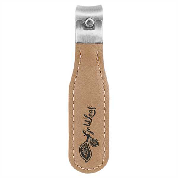 Picture of Light Brown Laserable Leatherette Nail Clipper