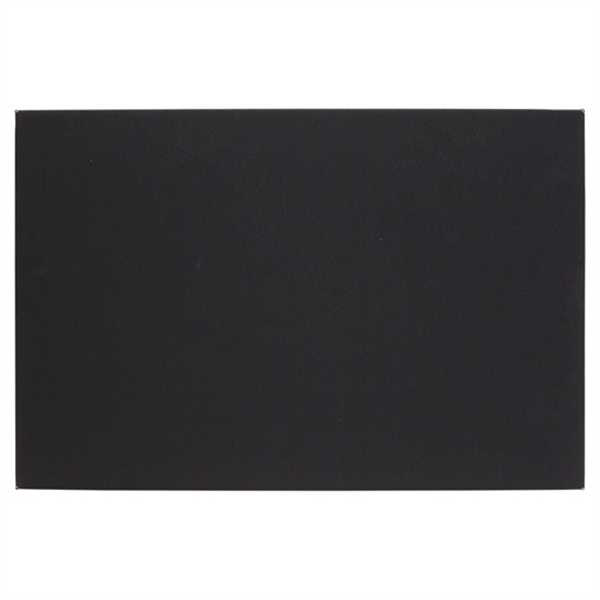 Picture of 12" x 18" Black/Silver Laserable Leatherette Wall Decor with Sawtooth Hanger