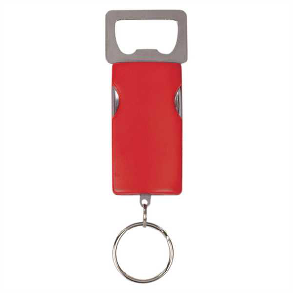 Picture of 3" Red 4-Function Bottle Opener with Keychain