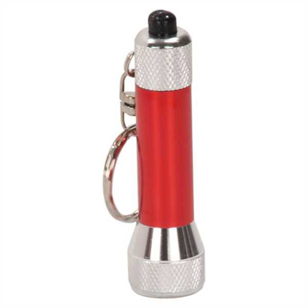 Picture of 2 3/4" Red 5-LED Laserable Flashlight with Keychain