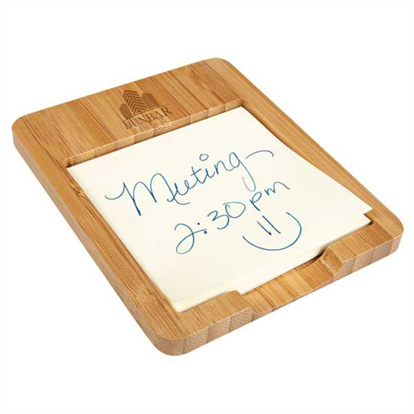 Picture of 3 5/8" x 4 1/2" Bamboo Sticky Note Holder