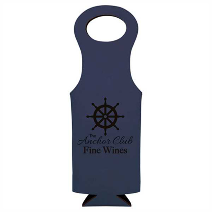Picture of Blue Laserable Leatherette Wine Bag