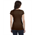 Picture of Ladies' Sheer Mini Rib Short-Sleeve Scoop Neck T-Shirt
