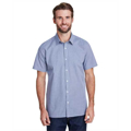 Picture of Mens Microcheck Gingham Short-Sleeve Cotton Shirt