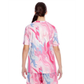 Picture of Ladies' Short-Sleeve V-Neck Tournament Sublimated Pink Swirl Jersey