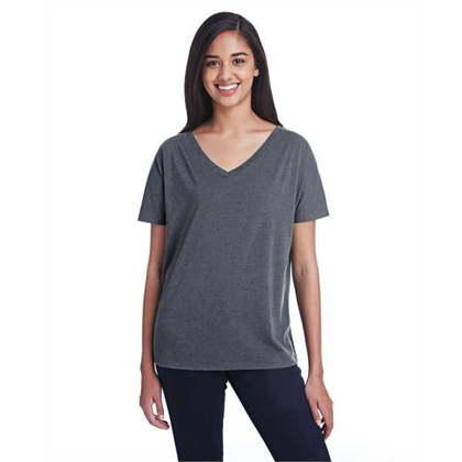 Picture of Ladies' Triblend Fleck Short-Sleeve V-Neck T-Shirt