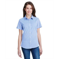 Picture of Ladies' Microcheck Gingham Short-Sleeve Cotton Shirt