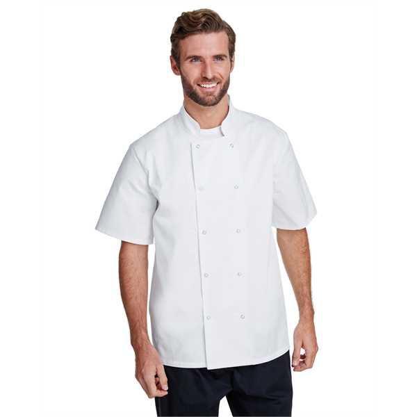 Picture of Unisex Studded Front Short-Sleeve Chef's Coat